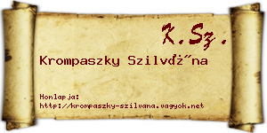 Krompaszky Szilvána névjegykártya